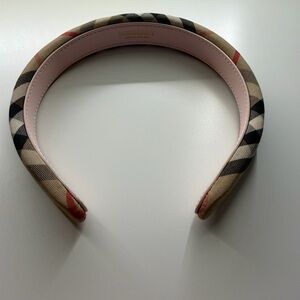 Burberry Classic Checkered Headband in Beige and Black